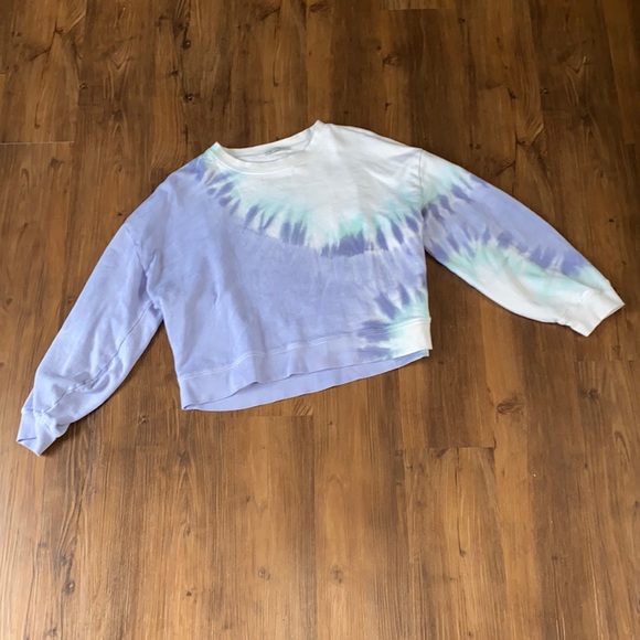 Z Supply Tops - Tie-dye Crop Sweatshirt